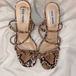 Steve Madden snake print heels 7.5 gently used OBO